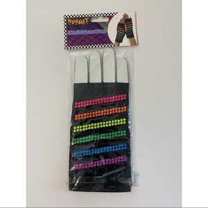 80s Rainbow Fingerless Gloves